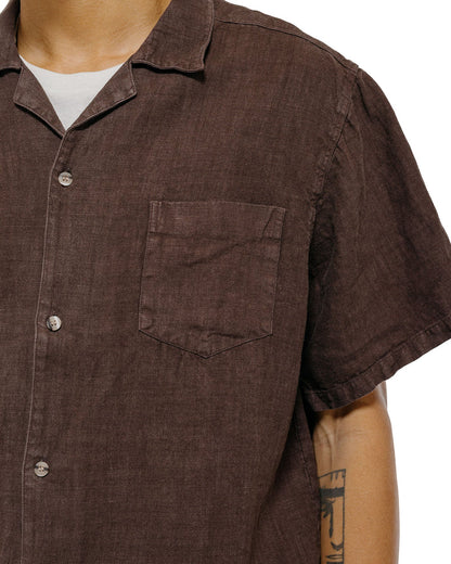 lost & found Bather Bather Espresso Linen Camp Shirt