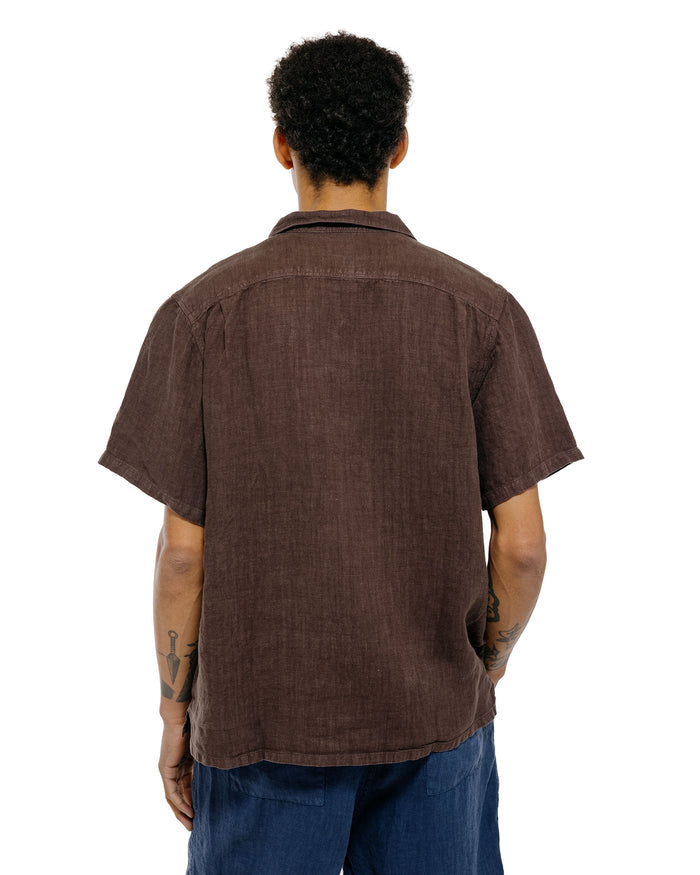 lost & found Bather Bather Espresso Linen Camp Shirt