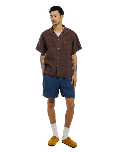 lost & found Bather Bather Espresso Linen Camp Shirt