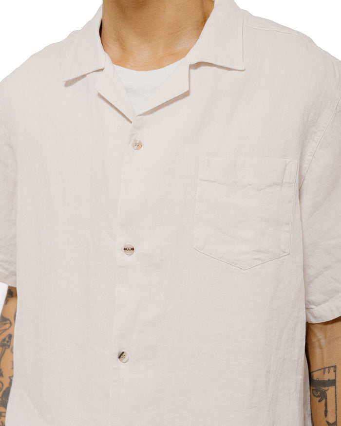 lost & found Bather Bather Pearl Linen Camp Shirt
