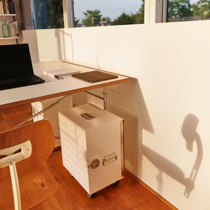 bordbar | box trolley | door hinge left + bedside equipment | white