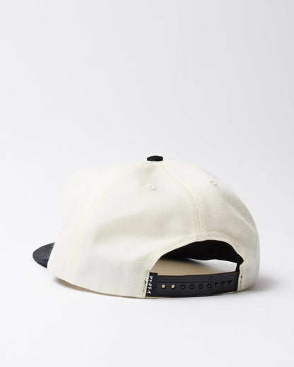 By Parra Circled Script Logo 5 Panel Hat - Off White
