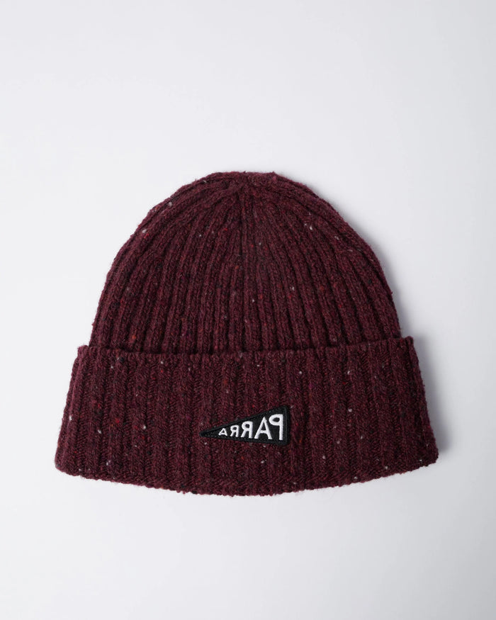 By Parra Reversed Flag Beanie - Dark Burgundy