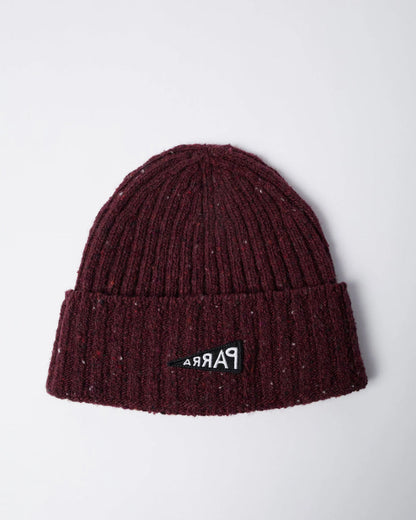 By Parra Reversed Flag Beanie - Dark Burgundy