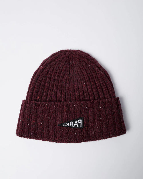 By Parra Reversed Flag Beanie - Dark Burgundy
