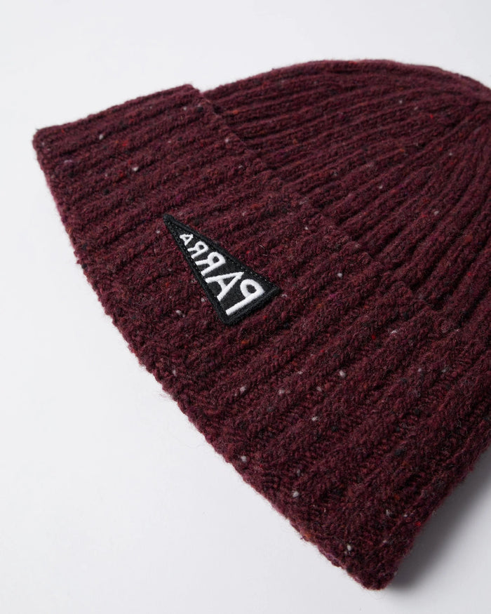 By Parra Reversed Flag Beanie - Dark Burgundy