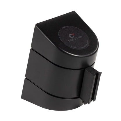 CCW Series WMB - 230 - Wall Mounted Retractable Belt Barrier With Black Fixed ABS Case - 20, 25 & 30 Ft. Belts - Crowd Control Warehouse
