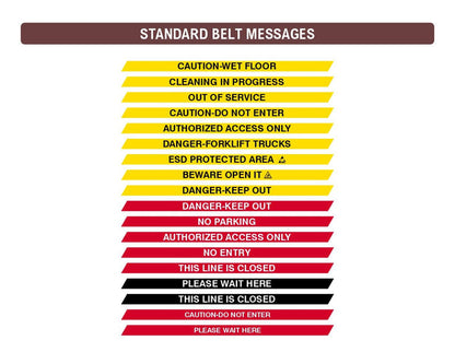 CCW Series WMB - 220/230 - Wall Mounted Retractable Belt Barrier With Fixed ABS Case - 7.5 to 30 Ft. Belts - Crowd Control Warehouse