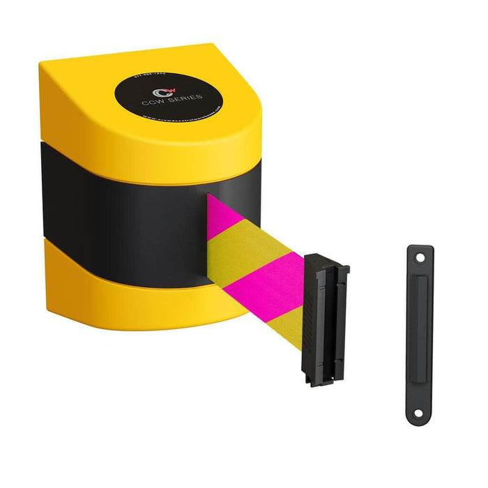 20 Ft. / YELLOW & MAGENTA DIAGONAL STRIPES