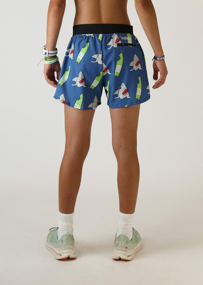 Men's Blue Sharks 4" Half Split Shorts