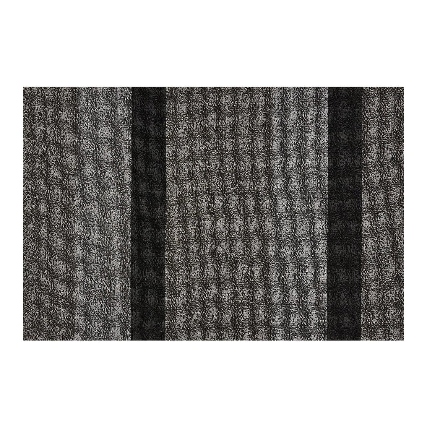 chilewich | large doormat 61x91cm (24x36") | bold stripe silver + black