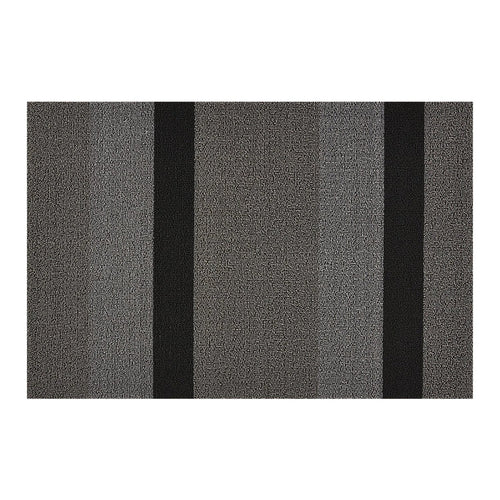 chilewich | large doormat 61x91cm (24x36") | bold stripe silver + black