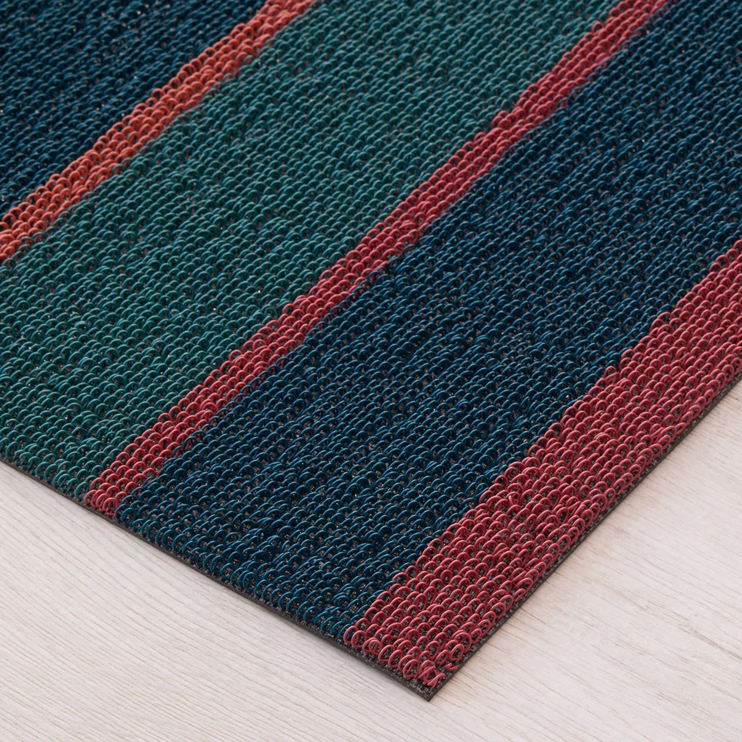 chilewich | shag utility doormat 61x91cm (24x36") | bolt stripe raspberry