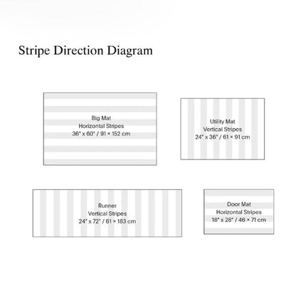 chilewich | large doormat 61x91cm (24x36") | bold stripe black + white - DC