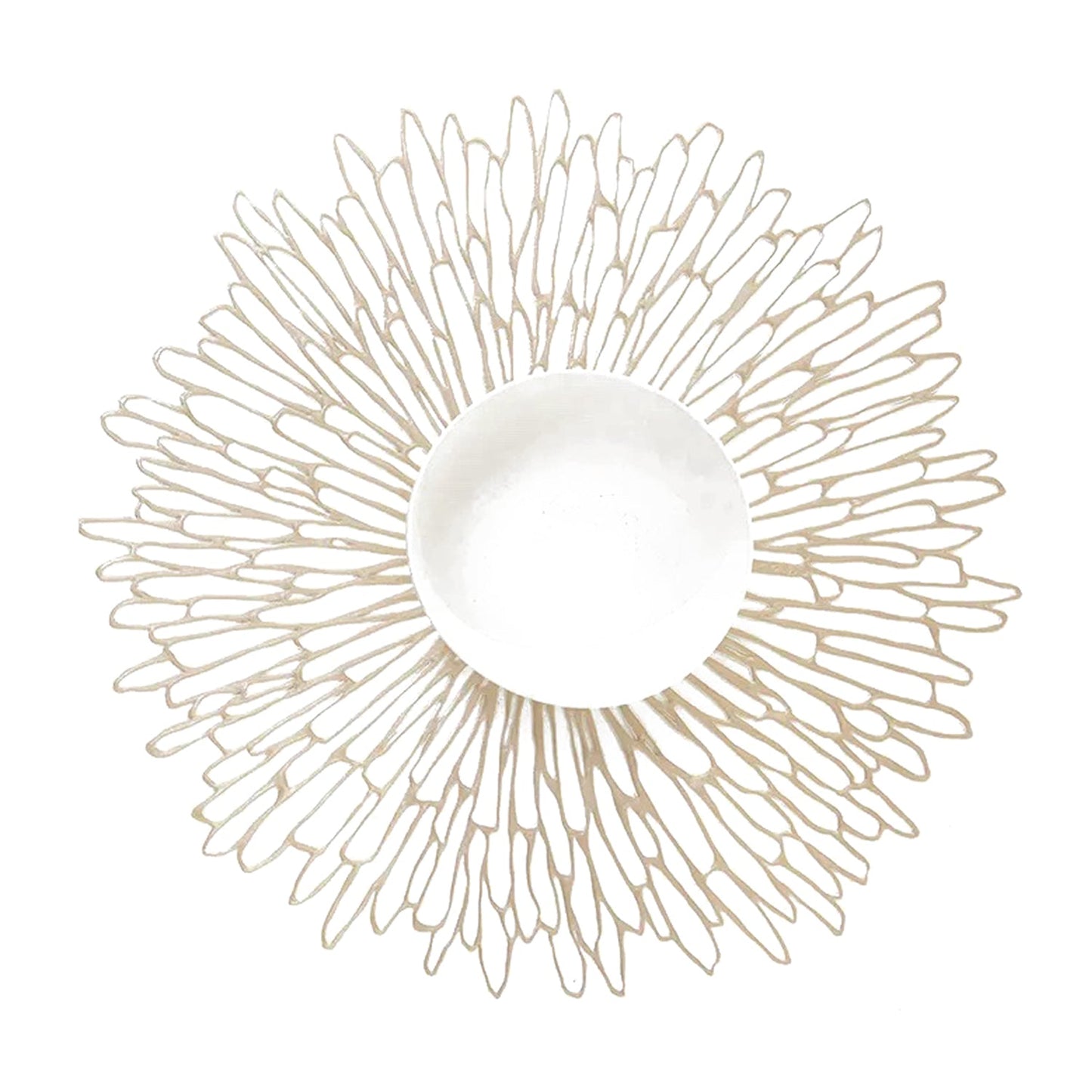 chilewich | placemat round | bloom champagne