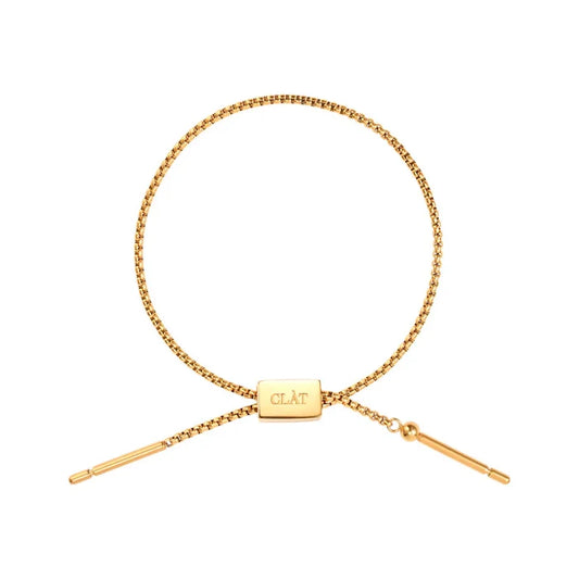 CLÀT Box Chain Charm Bracelet - Gold