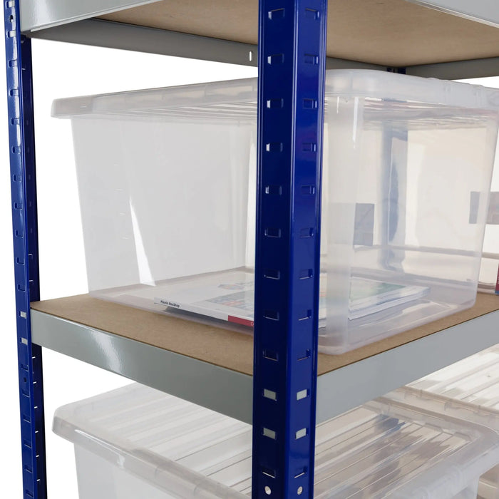 Clicka 175 Shelving with 37L Wham Crystal Boxes and Lids Racking