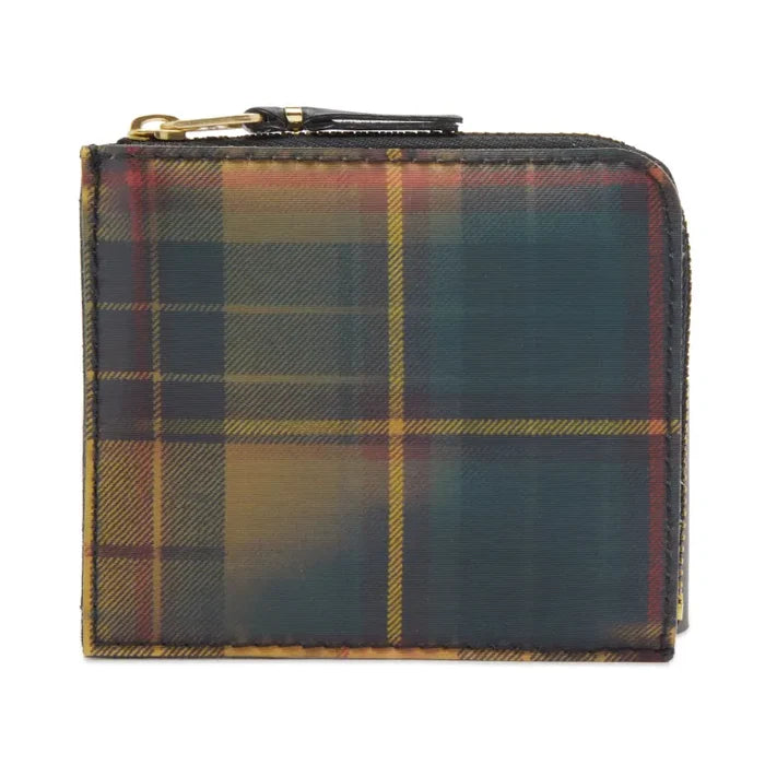 Comme Des Garcons Wallet Lenticular Tartan Micro Wallet - Red/Yellow
