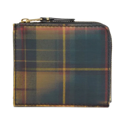 Comme Des Garcons Wallet Lenticular Tartan Micro Wallet - Red/Yellow