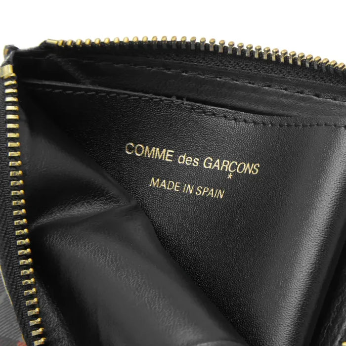 Comme Des Garcons Wallet Lenticular Tartan Micro Wallet - Red/Yellow