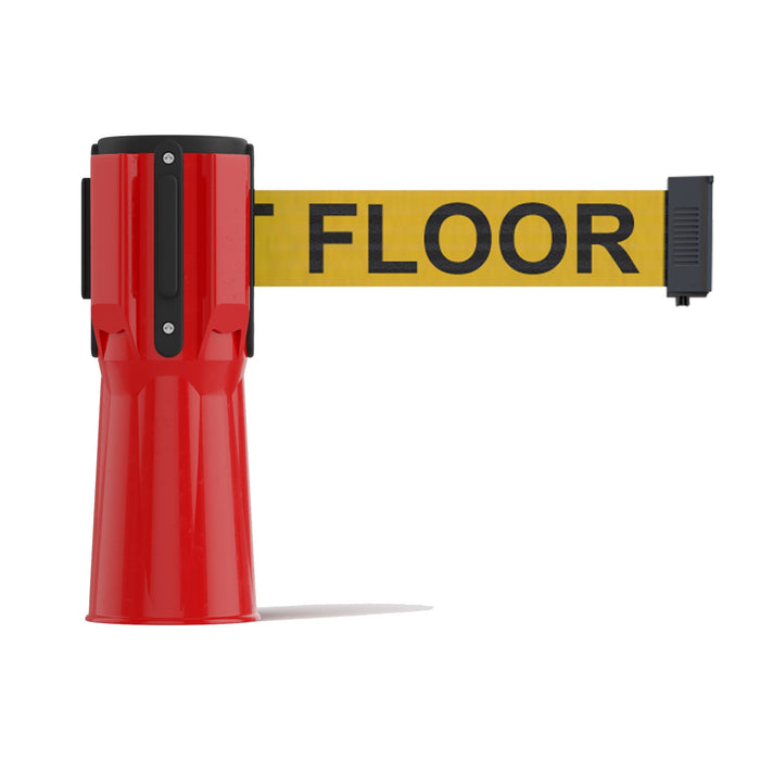 RED / YELLOW WITH "CAUTION - WET FLOOR" BLACK LETTERS