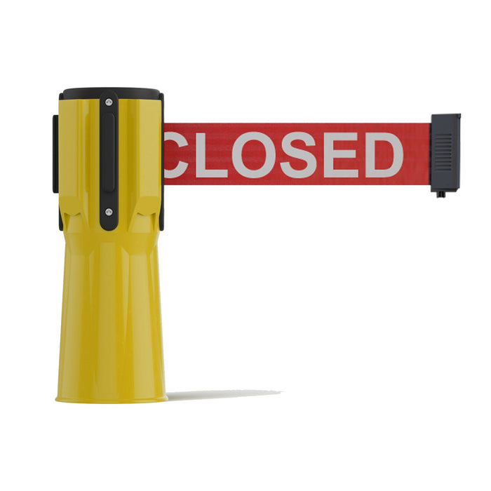 YELLOW / RED WITH "THIS LINE IS CLOSED" WHITE LETTERS