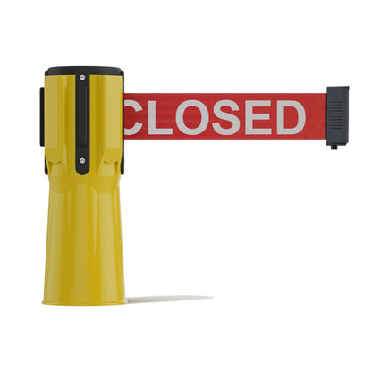 YELLOW / RED WITH "THIS LINE IS CLOSED" WHITE LETTERS
