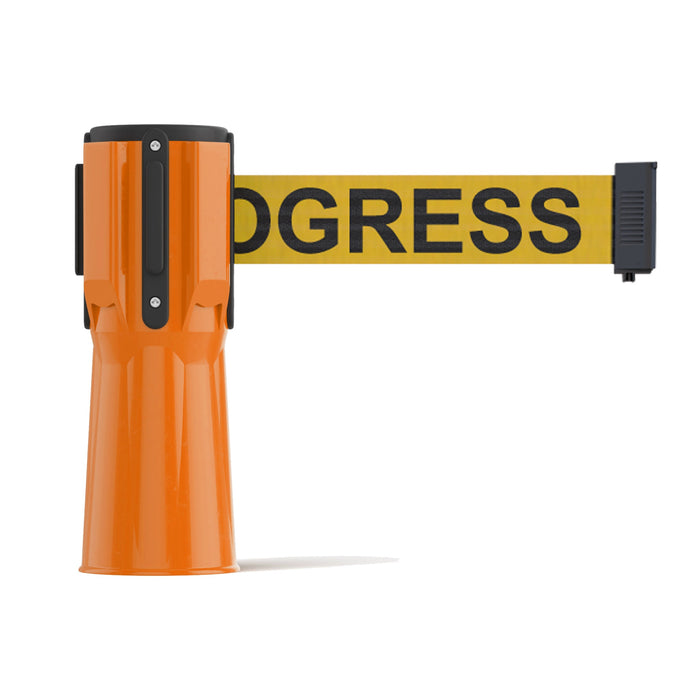 ORANGE / YELLOW WITH "CLEANING IN PROGRESS" BLACK LETTERS