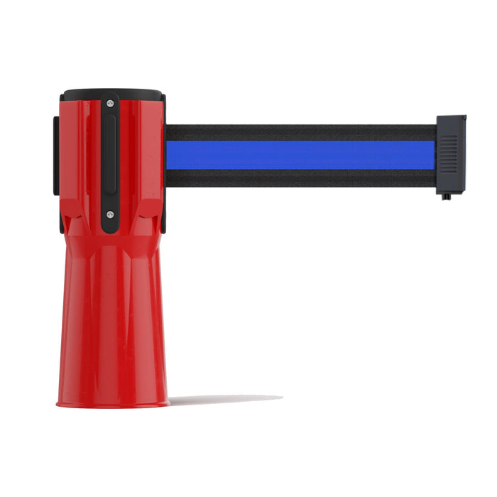 RED / BLACK WITH HORIZONTAL BLUE STRIPE