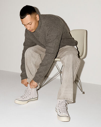 Converse Chuck 70 Suede High Sneakers - Barely Grey/Barely Grey/Egret - A15168C