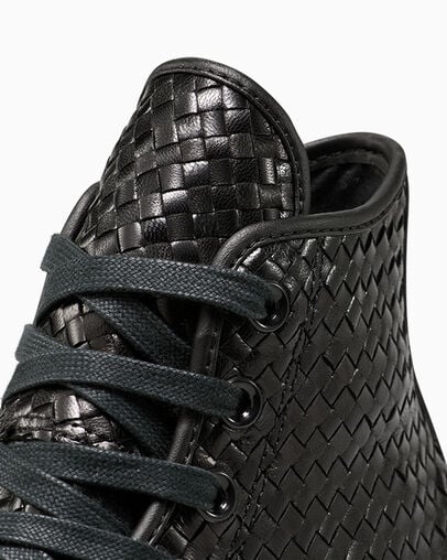 Converse Chuck 70 Woven Leather High Sneakers - Black/Black/Black - A14450c