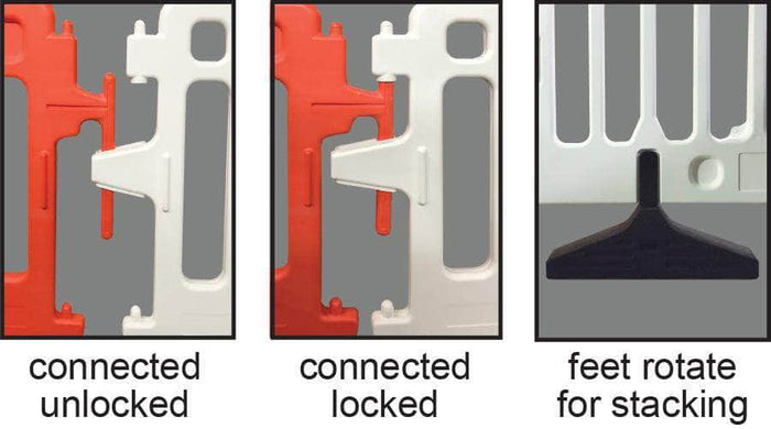CrowdCade Plastic Pedestrian Barricade - Crowd Control Warehouse