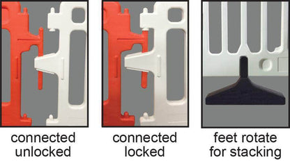 CrowdCade Plastic Pedestrian Barricade - Crowd Control Warehouse