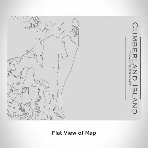 Cumberland Island - Georgia Engraved Map Bottle with Bamboo Top