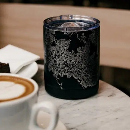 Cumberland Island - Georgia Engraved Map Insulated Cup in Matte Black