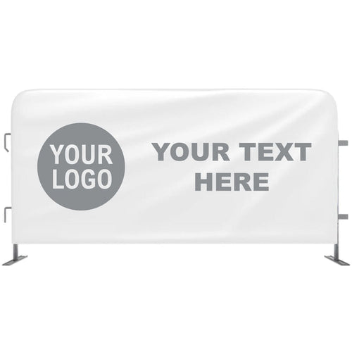 Custom Printed Heavy Duty 6.5 FT Barricade Jacket Covers - Crowd Control Warehouse