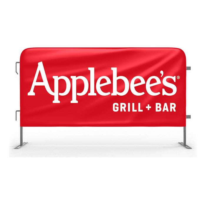 Custom Printed Heavy Duty 6.5 FT Barricade Jacket Covers - Crowd Control Warehouse