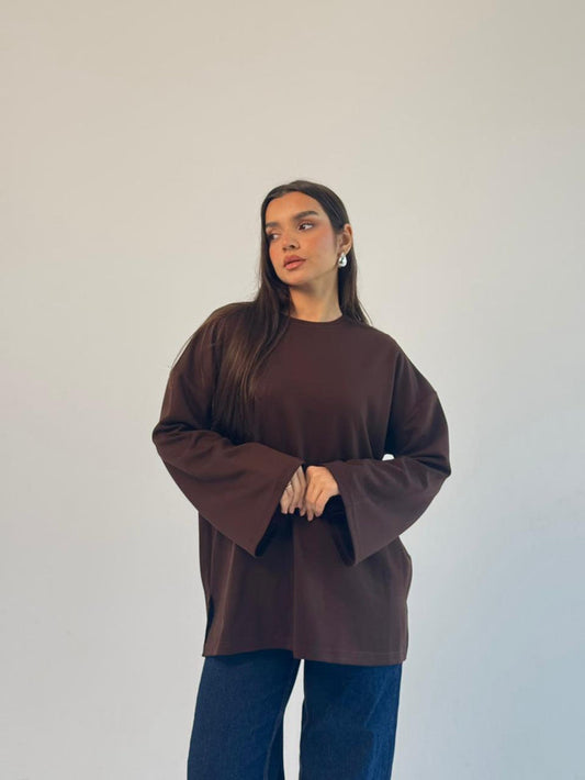 Daily Comfort Blouse - Brown