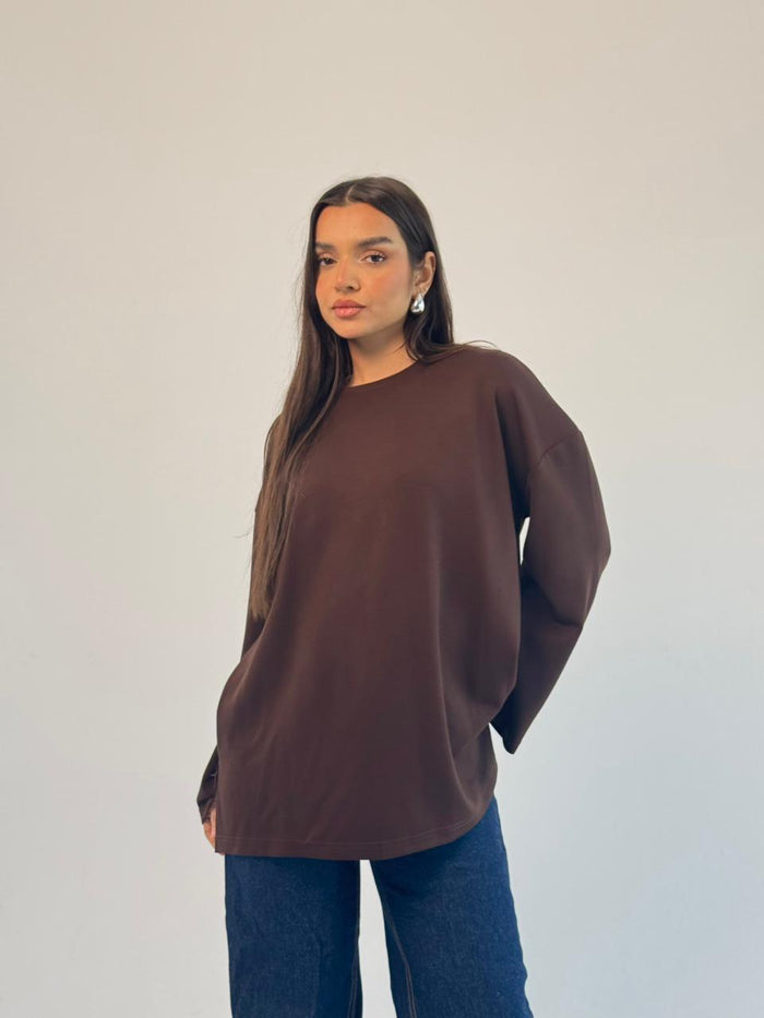 Daily Comfort Blouse - Brown