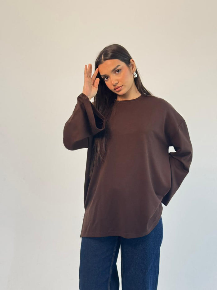 Daily Comfort Blouse - Brown