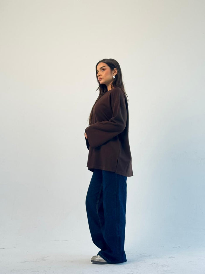 Daily Comfort Blouse - Brown