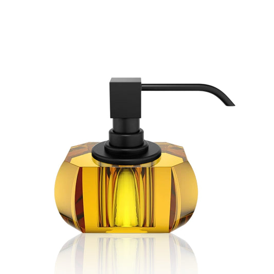 decor walther | KRISTALL collection | soap dispenser | amber + black matt