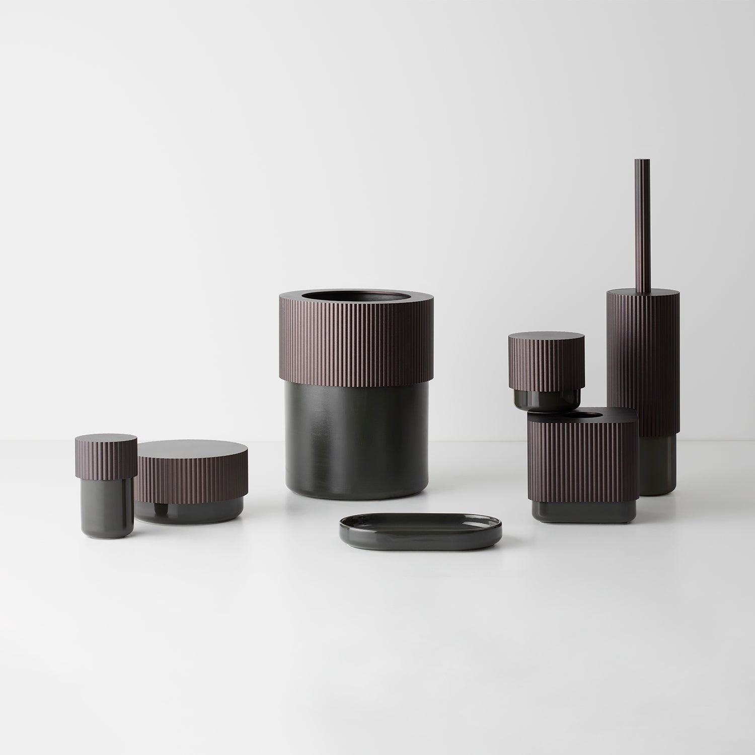 decor walther | OF.LINE series | waste bin | mocca + moor