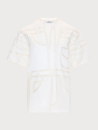 Buy Denim Stitch T-Shirt – Tops by Ksenia Schnaider | Ethical & Sustainable Fashion