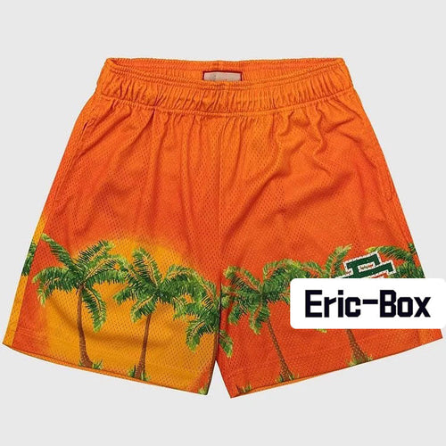 Beach Orange Mesh Shorts