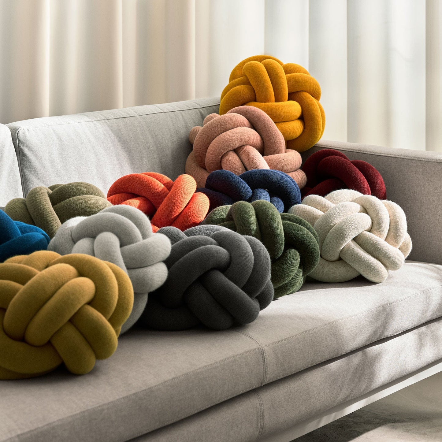 design house stockholm | knot cushion | ochre