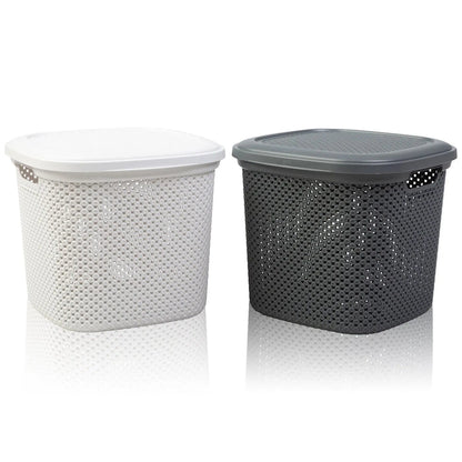 Diamond Design Multi Purpose Storage Basket with Lid Hobby Life