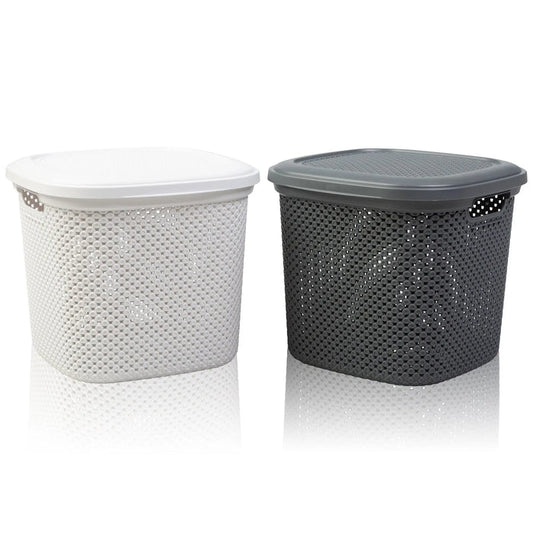 Diamond Design Multi Purpose Storage Basket with Lid Hobby Life