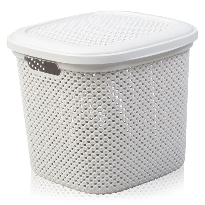 Diamond Design Multi Purpose Storage Basket with Lid Hobby Life