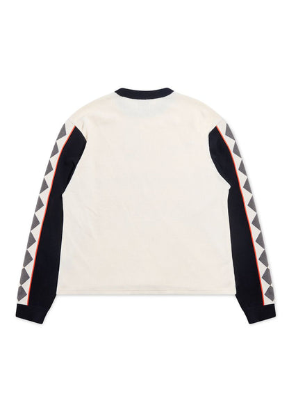 Diet Starts Monday  Ignition Waffle Long Sleeve - Antique White/Black